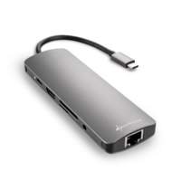 Sharkoon USB 3.0 Type-C Combo Adapter | HDMI + RJ-45 + USB 3.2 Gen 1 (3.1 Gen 1) | Interfacekaart / Adapter