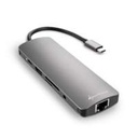 Sharkoon USB 3.0 Type-C Combo Adapter | HDMI + RJ-45 + USB 3.2 Gen 1 (3.1 Gen 1) | Interfacekaart / Adapter