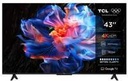 TCL 43P69K 43" | 4K UHD Smart TV | Google TV | Dolby Vision | Zwart
