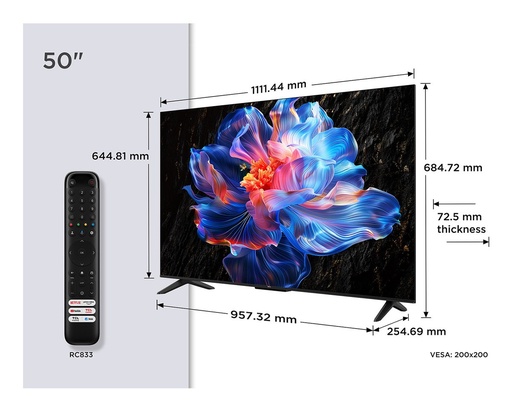 [50P6K] TCL 50P6K | 50" 4K UHD LED TV | HDR10 | Google TV
