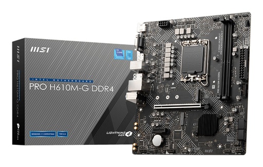 [7D46-009R] MSI PRO H610M-G | Socket LGA 1700 | Intel H610 | 2xDDR4 | Micro-ATX | Moederbord
