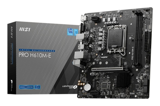 [7D48-019R] MSI PRO H610M-E | Socket LGA 1700 | Intel H610 | 2xDDR5 | Micro-ATX | Moederbord