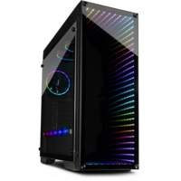 [88881240] Inter-Tech X-908 Infini2 | Infinity Mirror | Tower Case | USB-C | Zwart