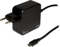 [88882221] Inter-Tech Argus PD-2045 | Universele USB-C Oplader 45W | Zwart | Met Geïntegreerde Kabel