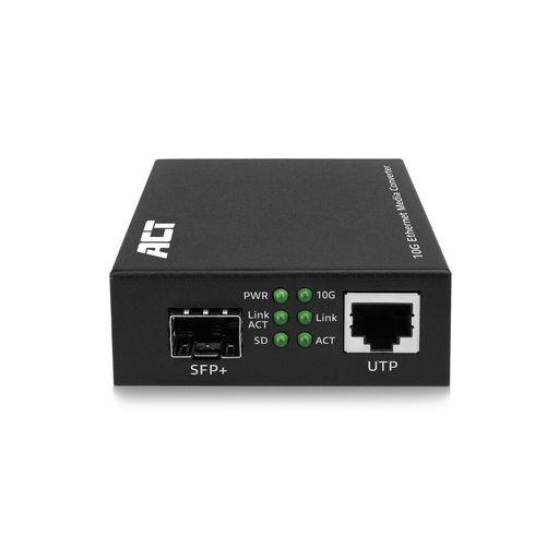 [AC4455] ACT AC4455 | 10G Media Converter | 10000 Mbit/s | Multimode/Single-mode | Zwart