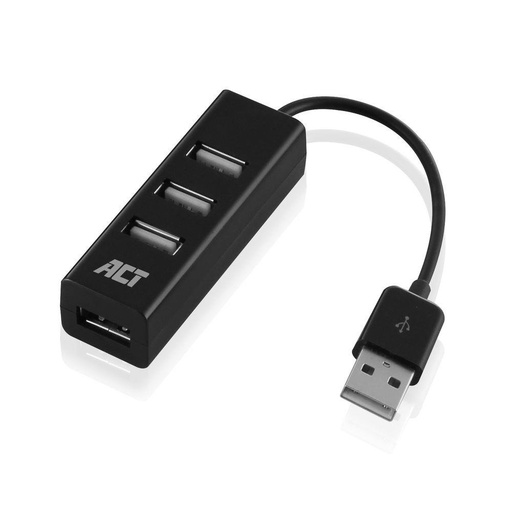 [AC6205] ACT AC6205 | USB 2.0 Interface Hub | 480 Mbps | Zwart