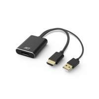 ACT AC7536 | HDMI + USB naar DisplayPort Adapterkabel | 0,24 m | Zwart