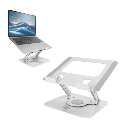 [AC8136] ACT AC8136 | 360° Draaibare Laptopstandaard tot 15,6" | Traploos Hoogte en Hoek Verstelbaar | Metaal