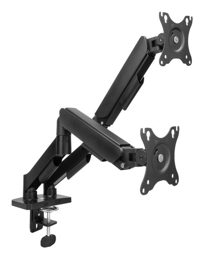 [AC8314] ACT AC8314 Monitorarm Essentials | Verstelbare Monitor-bureaubeugel | Tot 35" | Max 2x 9 kg | VESA 75x75 / 100x100 | 2 Monitoren | Gasveer