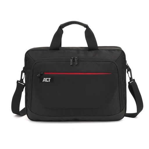 [AC8570] ACT Suburb 15,6" Laptop Schoudertas | Gemaakt van Gerecycled Plastic | Zwart