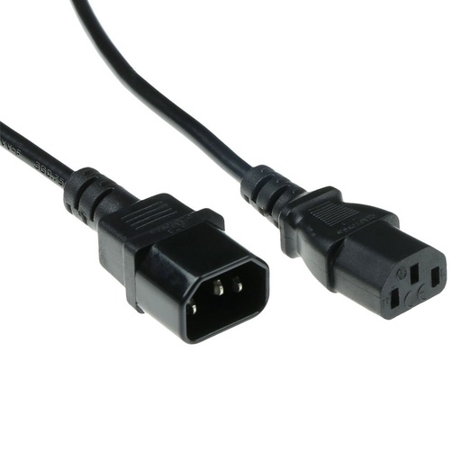[AK5032] ACT AK5032 | 5 m Stroomkabel | C13 naar C14 | Zwart | 230V / 10A