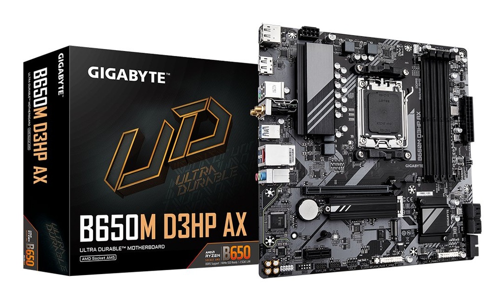 GIGABYTE B650M D3HP AX | Socket AM5 | AMD B650 | 4xDDR5 | Micro ATX | Moederbord