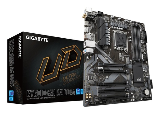 [B760-DS3H-AX-DDR4] Gigabyte B760 DS3H AX WIFI | Socket LGA 1700 | Intel B760 | 4xDDR4 | ATX | Moederbord