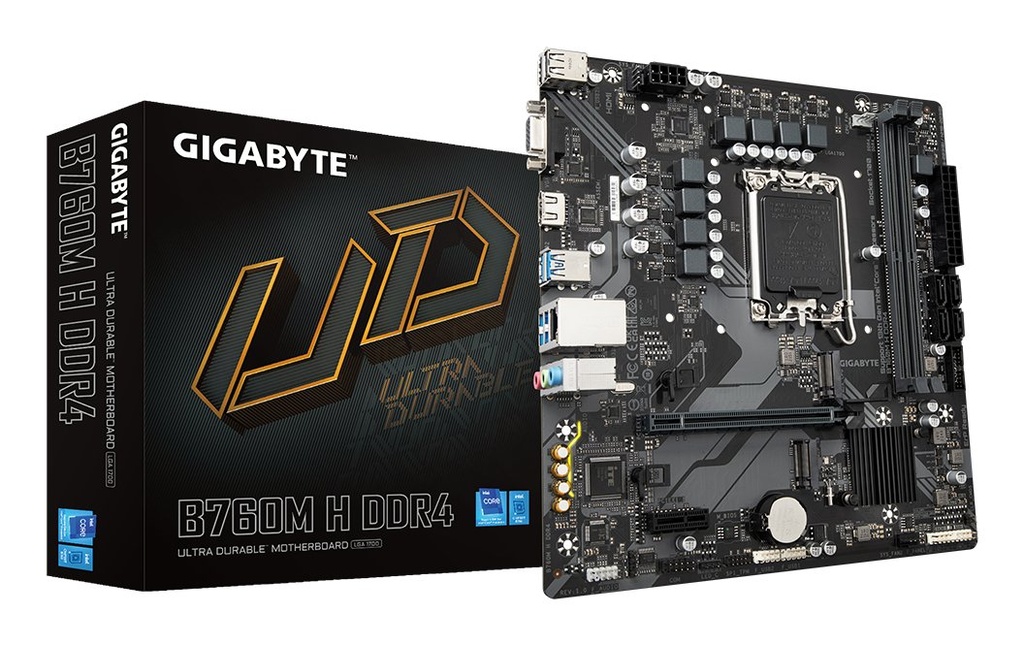 Gigabyte B760M H DDR4 | Socket LGA 1700 | Intel B760 | 4xDDR4 | Micro ATX | Moederbord
