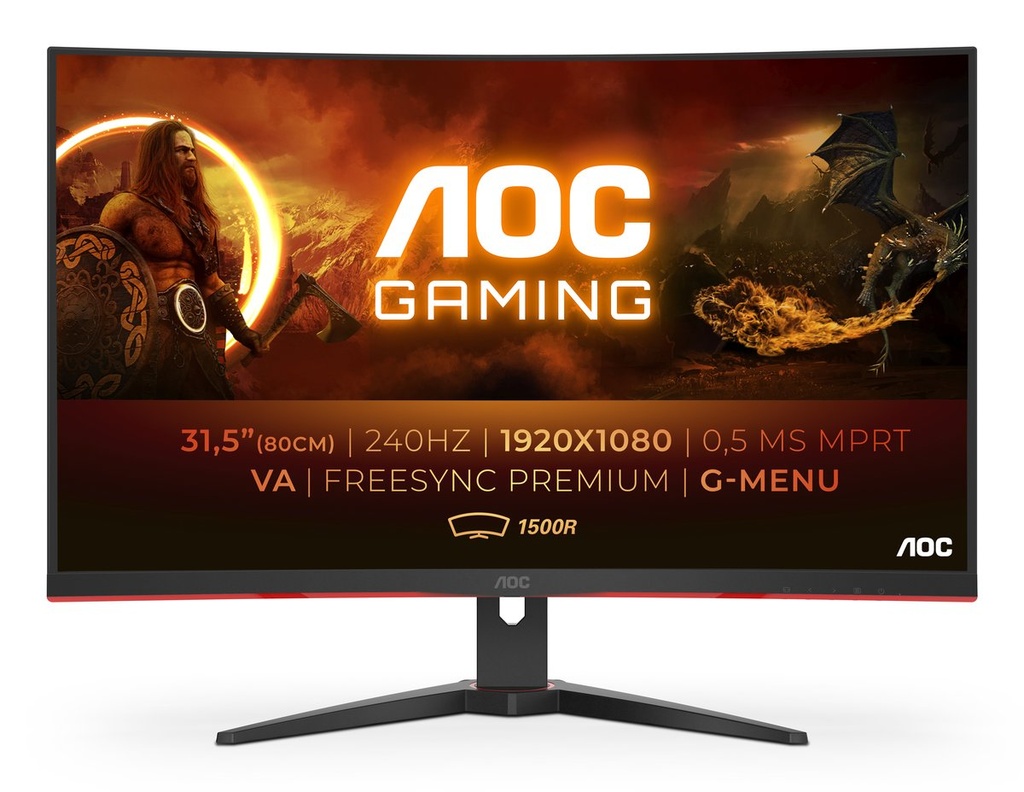 AOC C32G2ZE/BK 32" | 2560 x 1440 VA | 240Hz | Gaming Monitor