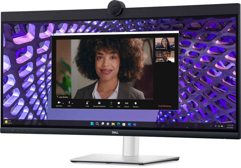 Dell P3424WEB | 34,1" WQHD IPS Curved Monitor (3440x1440) | USB-C | Webcam | Zwart