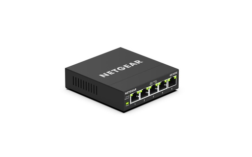 [GS305E-100PES] NETGEAR GS305E | 5-poorts Gigabit Ethernet Smart Managed Plus Switch | Webbeheer | QoS & VLAN Ondersteuning | Zwart