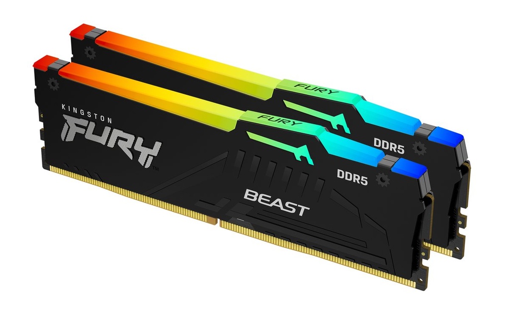 Kingston Fury Beast RGB | 16GB 2x8GB DDR5 | 5600MHz | DIMM | CL36 | Geheugenmodule | RAM