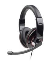 [MHS-001] Gembird MHS-001 | Bedrade On-Ear Headset USB-A | Zwart (art.nr. MHS-001)