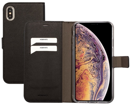 [MP-80773] Mobiparts Saffiano Wallet Case | Apple iPhone XS Max | Black