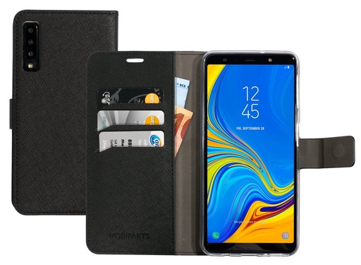 [MP-84180] Mobiparts Saffiano Wallet Case | Samsung Galaxy A7 (2018) | Black