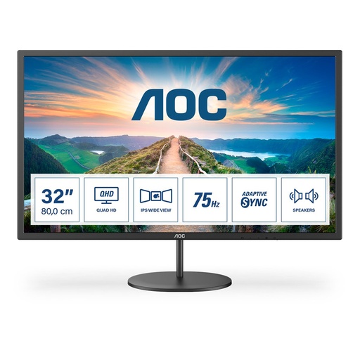 [Q32V4] AOC Q32V4 | 31,5" 2K Ultra HD IPS Monitor (2560x1440) | Zwart