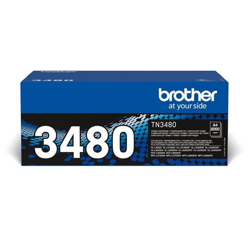 [TN-3480] Brother Tonercartridge | Circa 8.000 Pagina's A4 | ISO/IEC 19752