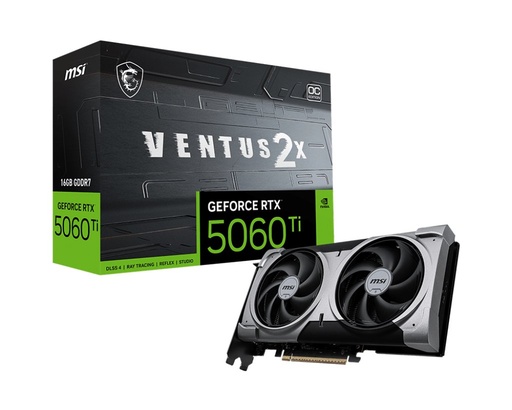 [V535-005R] MSI GeForce RTX 5060 TI VENTUS X2 OC PLUS | 16GB GDDR7 | DLSS 4 | Videokaart | Nvidia GPU