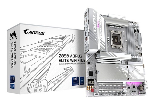 [Z890-A-ELITE-WF7-ICE] GIGABYTE Z890 AORUS ELITE WIFI7 ICE | Socket LGA 1851 | Intel B890 | 4xDDR5 | ATX | Moederbord