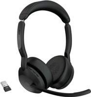 Jabra Evolve2 55 Link380a MS Stereo | Bluetooth Headset (ANC) | USB-A Dongle | Oplaadstandaard | Zwart