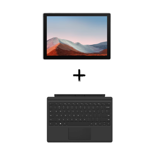 Microsoft Surface Pro 7+ | Tablet | 12,3 inch TOUCHSCREEN | I5 11e gen | 8GB | 256 SSD | Inclusief typecover | Refurbished Grade A (zeer-goed)