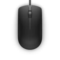 Dell MS116 | Bekabelde Muis | Links- en Rechtshandig | USB-A | 1000 DPI | Zwart (art.nr. 570-AAIR)