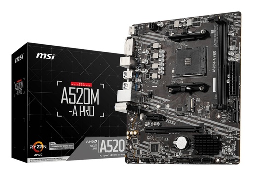 MSI A520M-A PRO | Socket AM4 | AMD A520 | 2xDDR4 | Micro-ATX | Moederbord