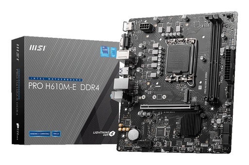 MSI PRO H610M-E | Socket LGA 1700 | Intel H610 | 2xDDR4 | Micro-ATX | Moederbord