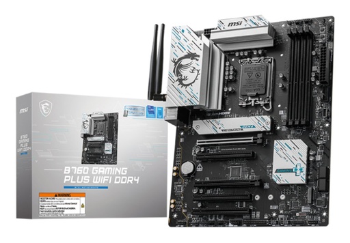 MSI B760 GAMING PLUS WIFI DDR4 | Socket LGA 1700 | Intel B760 | 4xDDR4 | ATX | Moederbord