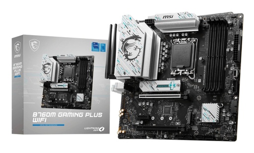 MSI B760M GAMING PLUS WIFI | Socket LGA 1700 | Intel B760 | 4xDDR5 | Micro-ATX | Moederbord