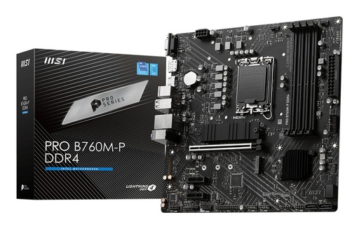 MSI PRO B760M-P | Socket LGA 1700 | Intel B760 | 4xDDR4 | Micro-ATX | Moederbord
