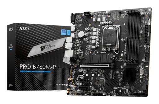 MB MSI PRO B760M-P | Socket LGA 1700 | Intel B760 | 4xDDR5 | Micro-ATX | Moederbord