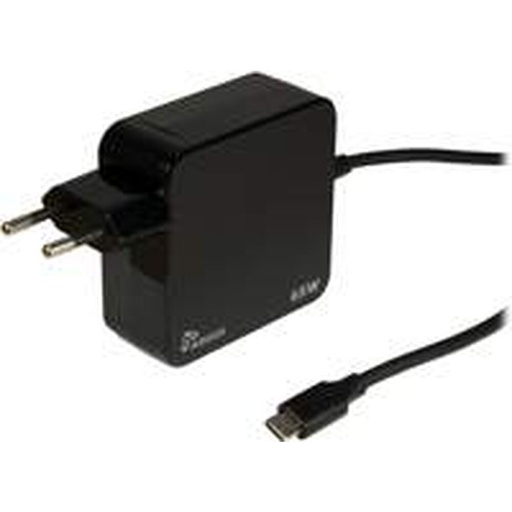 Inter-Tech Argus PD-2065 | Universele USB-C Oplader 65W | Zwart | Met Geïntegreerde Kabel