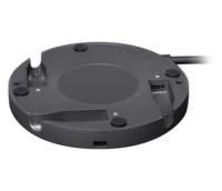 Logitech Rally Mic Pod Hub 939-001647 | Microfoonhub voor Rally-systemen | 3x 12-pins aansluitingen | Onder-tafel montage | Grafiet
