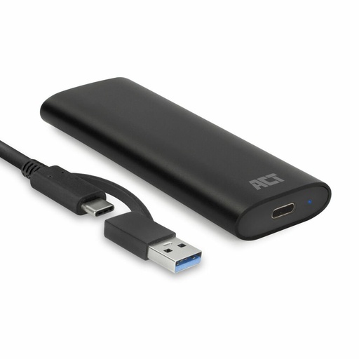 ACT AC1615 | USB-C M.2 NVMe/PCIe SSD Behuizing | Tool-Free | Aluminium | USB 3.2 Gen2 (10 Gbps)
