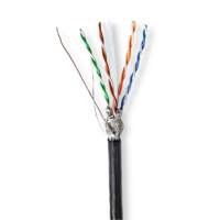 Nedis netwerkkabel voor buiten | Cat6 | S/FTP (S-STP) | 305 m | Zwart | CCBG8594BK305S