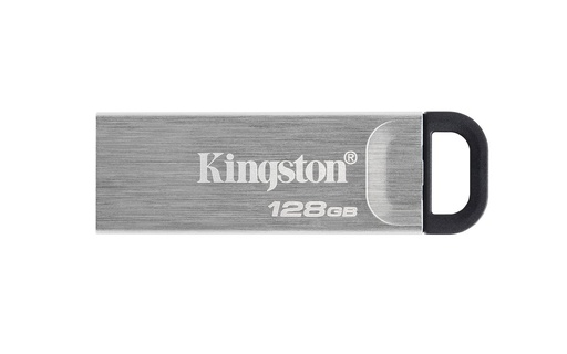 Kingston DataTraveler Kyson | 128GB USB-A 3.2 Flash Drive | tot 200 MB/s lezen | tot 60 MB/s schrijven | Zilver