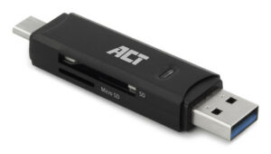 ACT AC6375 | Geheugenkaartlezer | USB 3.2 Gen 1 | Zwart