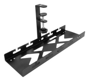 ACT Kabelgoot voor onder bureau | Klemsysteem | 40 cm | Zonder boren | Staal | Zwart