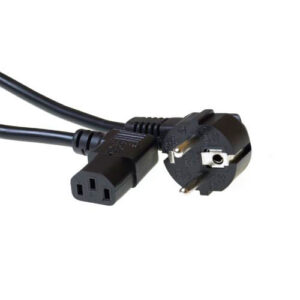 ACT 230V aansluitkabel | Schuko male (haaks) naar C13 (haaks) | 230V / 10A | Zwart | 2 m