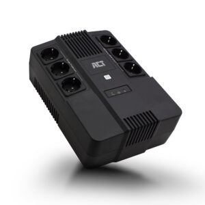 ACT AC2300 Line-Interactive UPS | 600 VA | 6 Stopcontacten (3 op Accu) | AVR Spanningstabilisatie | Netspanningsbeveiliging