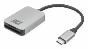 ACT AC7056 | Geheugenkaartlezer | USB 3.2 Gen 1 Type-C | SD/microSD | Grijs