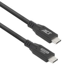 ACT | USB4 Kabel | 20Gbps | 240W | USB-C naar USB-C | 2m | Zwart