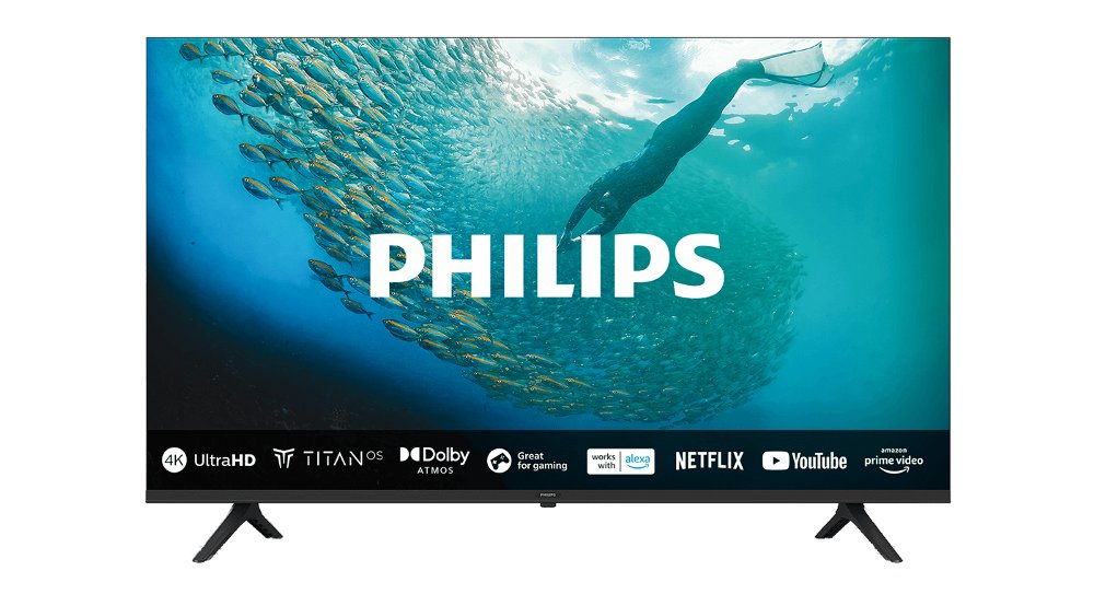 Philips 55PUS7009/12 | 55″ Ultra HD 4K LED Smart TV | Titan OS + Wifi | HDR10+ & Dolby Vision | Slank Design + Pixel Precise Ultra HD | 60Hz